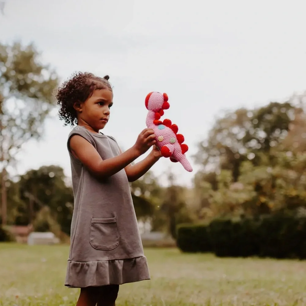 Stegosaurus Plush Dino Rattle - Picture 16 of 16
